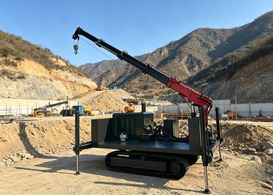 Drilling Rig Hydraulic Crawler With 2-10 TonsTelescopic Crawler Crane