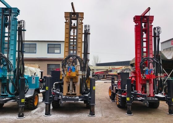 বায়ুসংক্রান্ত গভীর গর্ত ড্রিলিং রিগ শত মিটার ডিজেল ইঞ্জিন সঙ্গে বড় ক্ষমতা