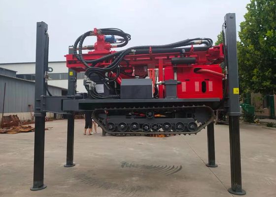 লাল রঙের সেন্ট 350 মিটার 92kw 305mm ক্রলার মাউন্ট করা ড্রিল রিগ
