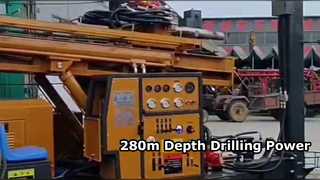 280m বায়ুসংক্রান্ত তুরপুন রিগ 6000kg শক্তি