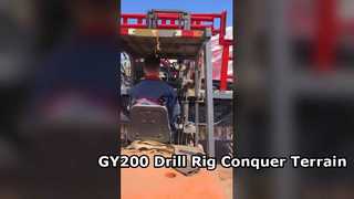 কঠিন ভূখণ্ডের জন্য GY 200 ক্রলার ড্রিল রিগ